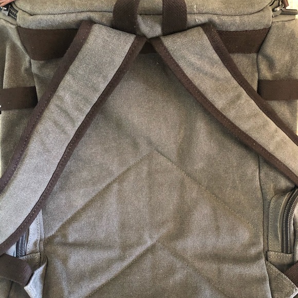 Dasein Vintage Unisex Canvas grey brown Backpack